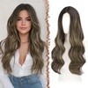 Brown Mixed Blonde Highlighted